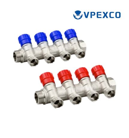 M01-007 Brass Pex Pipe Manifolds with Valves 2-6 outlets