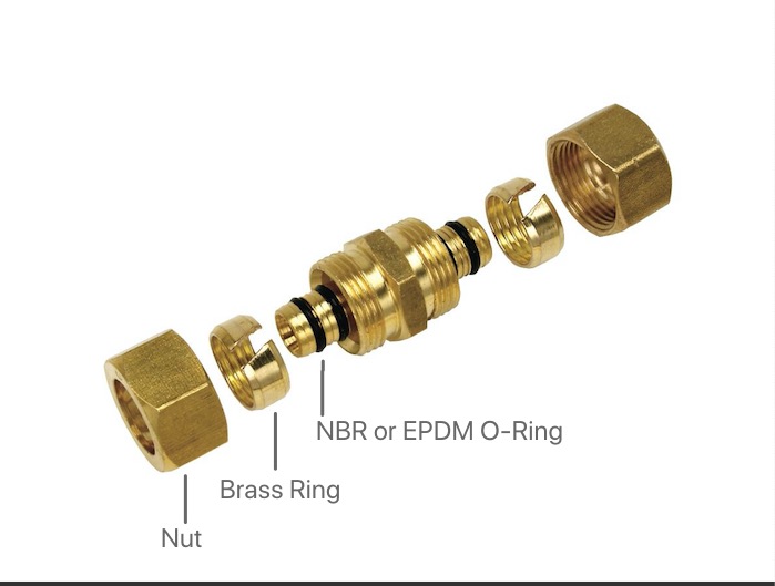 brass compression fittings for pex al pex pipe