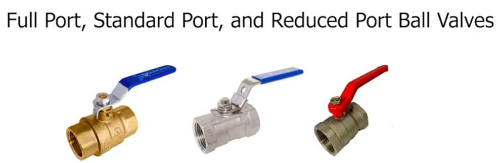brass ball valve full bore standard bore reduced bore
