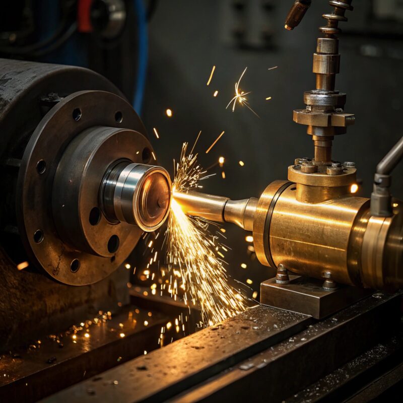 Brass ball valve producing
