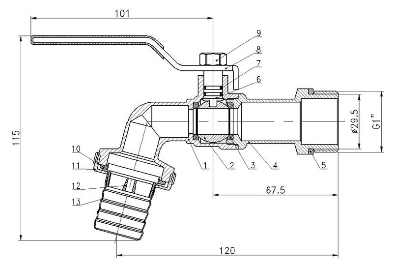 Bibcock Valve structure