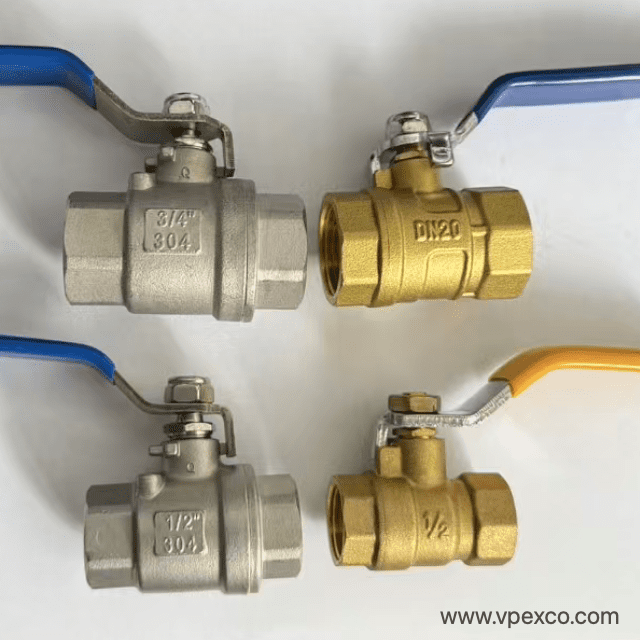 Brass gas valve vs stainless steel valve