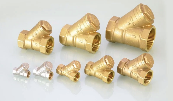 different types of brass filter valves for plumbing